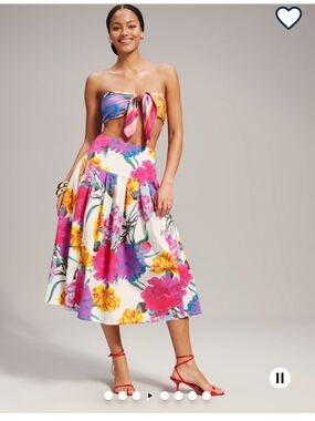 Old Navy X Christopher John Rogers Floral Midi Skirt